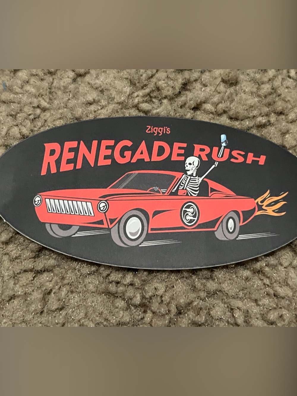 Renegade Rush Red Car Home Design Sticker